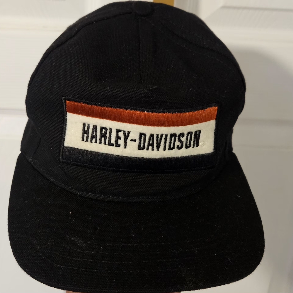 Harley-Davidson Men's Black Baseball Cap with Branded Patch